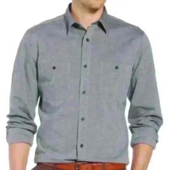 Nordstrom 1901 Linen Chambray Button Up Small - Picture 1 of 5